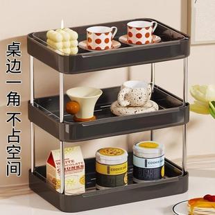 杯子收纳置物架双层茶杯架茶具收纳架杯子家用桌面放水杯沥水托盘