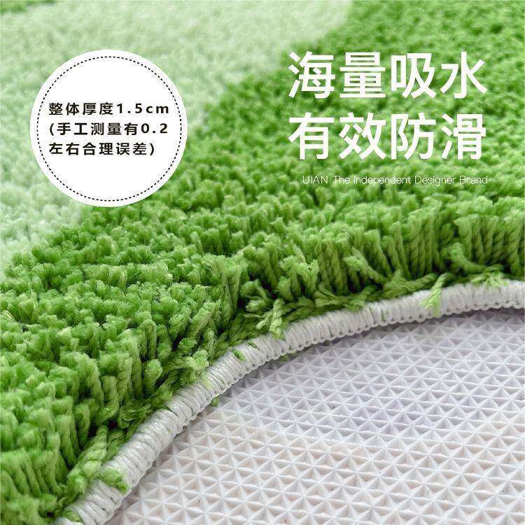 长款植绒地毯簇绒卧室边客厅my240411毯长绒加条厚滑吸水家防床居