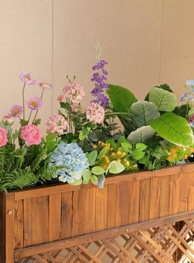 仿真插花生造景物花箱花槽摆放植花隔断456456遮挡假花草装饰仿绿