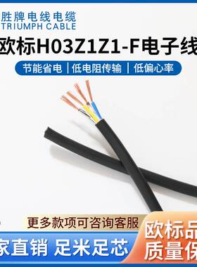 胜牌电线300V家装布线接地线 H03Z1Z1-F 5*0.5平方黑色外皮