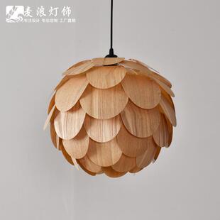 东2635南亚皮吊酒灯店客栈吧台工餐厅吊灯程卧室客厅灯木创意中式