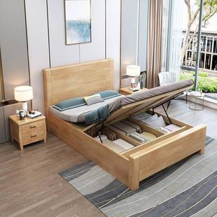 床实木1.5米双人床经济型现代简约1.8.出租房简易单人12m108 儿童