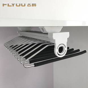 顶装全拉出式伸缩衣柜裤架双轨道缓冲静音阻尼推拉西裤架裤抽双排