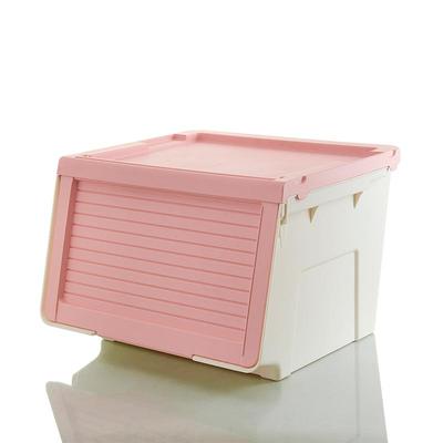 具滑XHL-4221盖家用收纳箱衣服玩置物整理式箱子可叠加卧室衣?柜