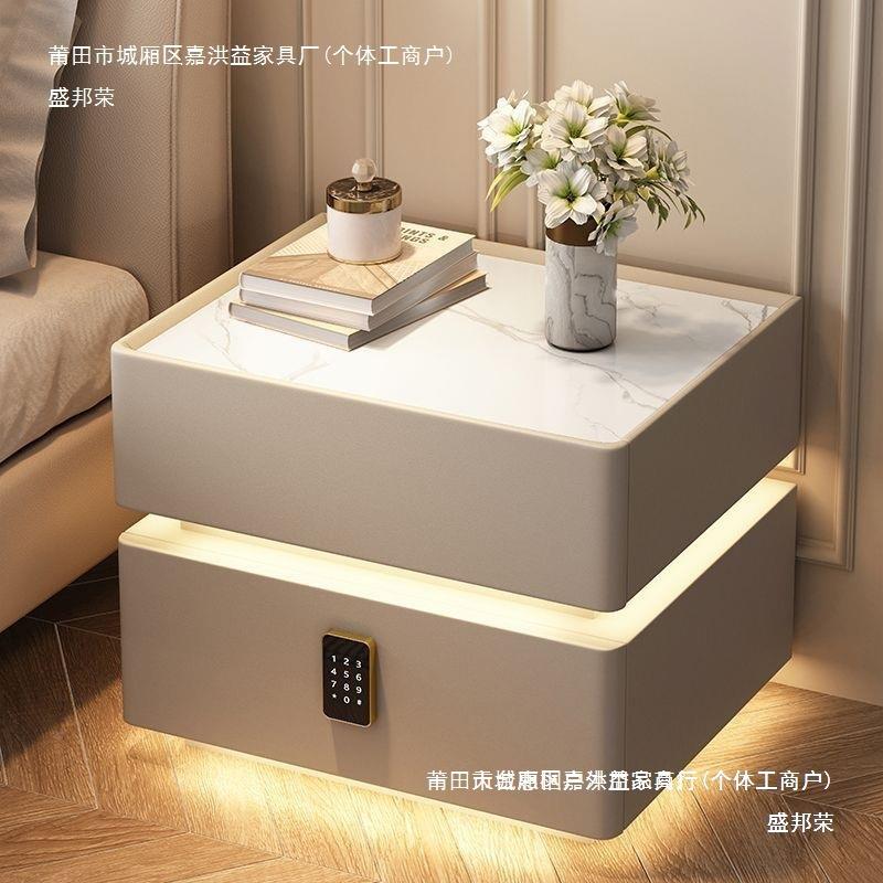 厂家简直销现代床头柜约智能悬浮床灯柜带多功能无线PCY充电边轻