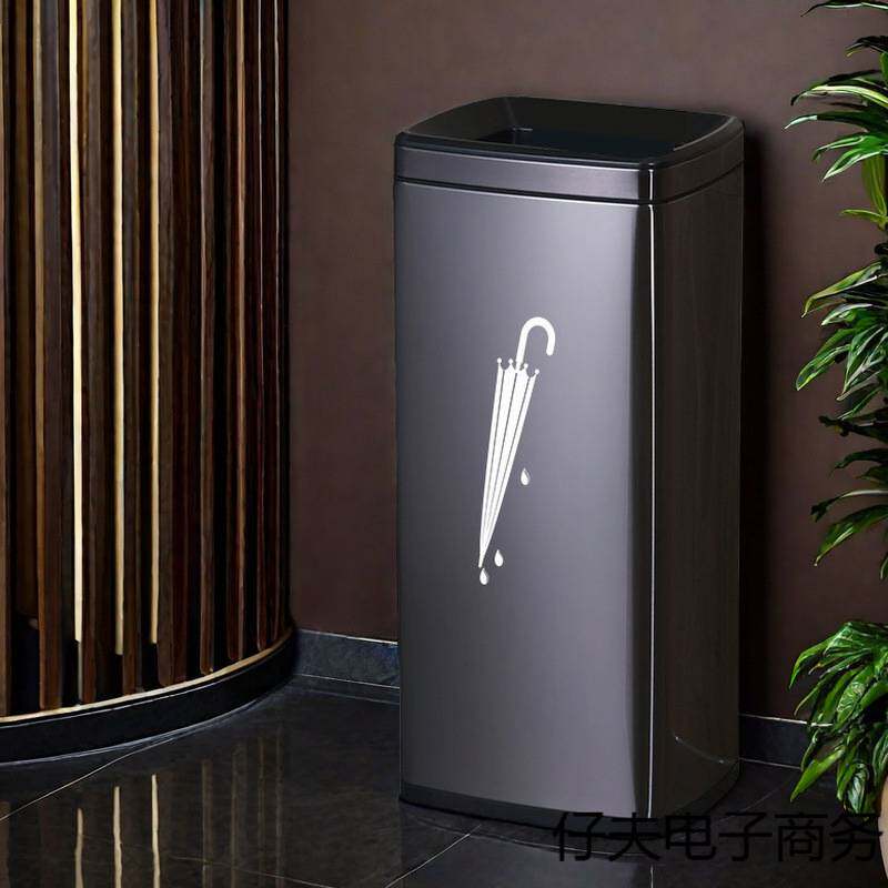 酒店大堂不锈钢雨伞桶商用立式方形门口轻奢置伞收纳架放雨伞筒