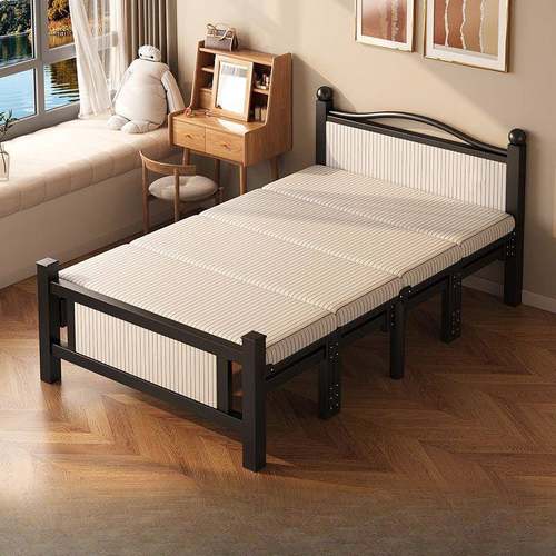 加折音叠床单人家用成人板固床简木易出租NNO屋双人硬板床静午睡