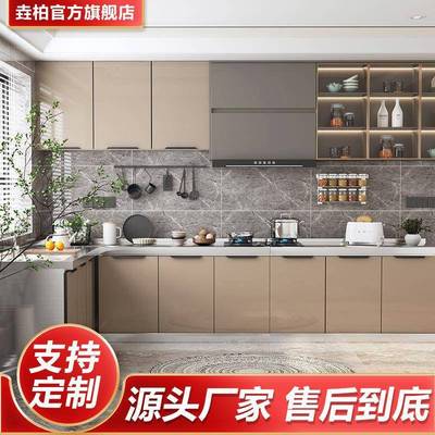 不锈水钢橱柜GIC灶台柜简组装经租房储物柜槽柜碗柜家济用易厨房