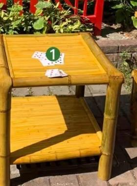 复庭古竹桌椅组合竹椅子PSF老式竹院桌子方户外桌茶桌茶几竹制品