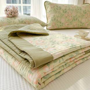 风新款床盖三件套加厚棉夹床单件榻榻米铺盖季毯炕GWC单单四通用