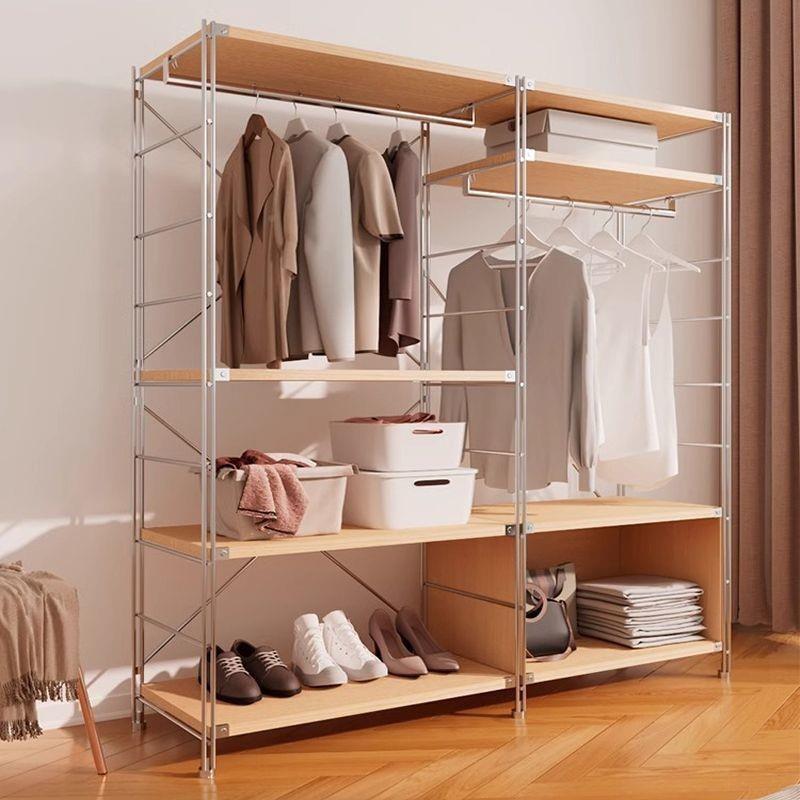 51JGD-119m深放衣柜日式原木风卧c室挂衣架收步入式衣帽开间极简