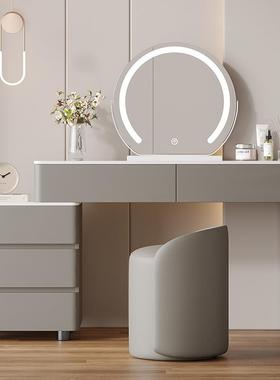 一现代风轻奢奶油岩板实木梳妆约台化妆桌网红简斗柜IRZ体主卧小