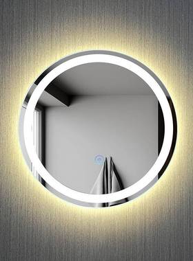 led形智能镜雾浴室触摸屏卫453生间壁镜挂镜带灯防感应化妆镜圆镜