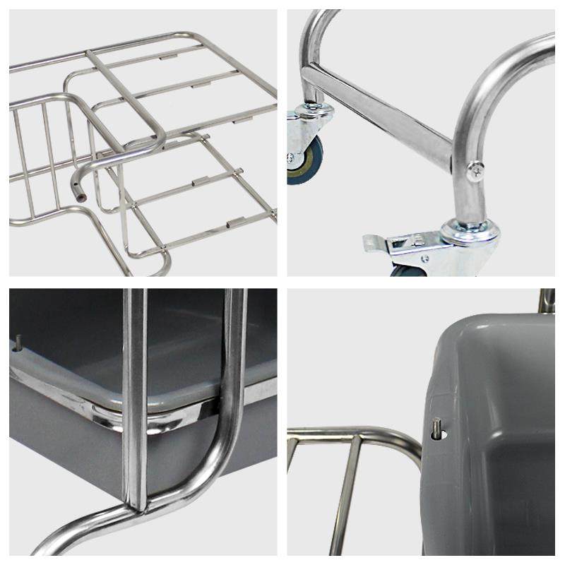 堂酒餐店不锈钢手推餐盘收集车餐具BH-五斗收车餐厅饭店三层食小