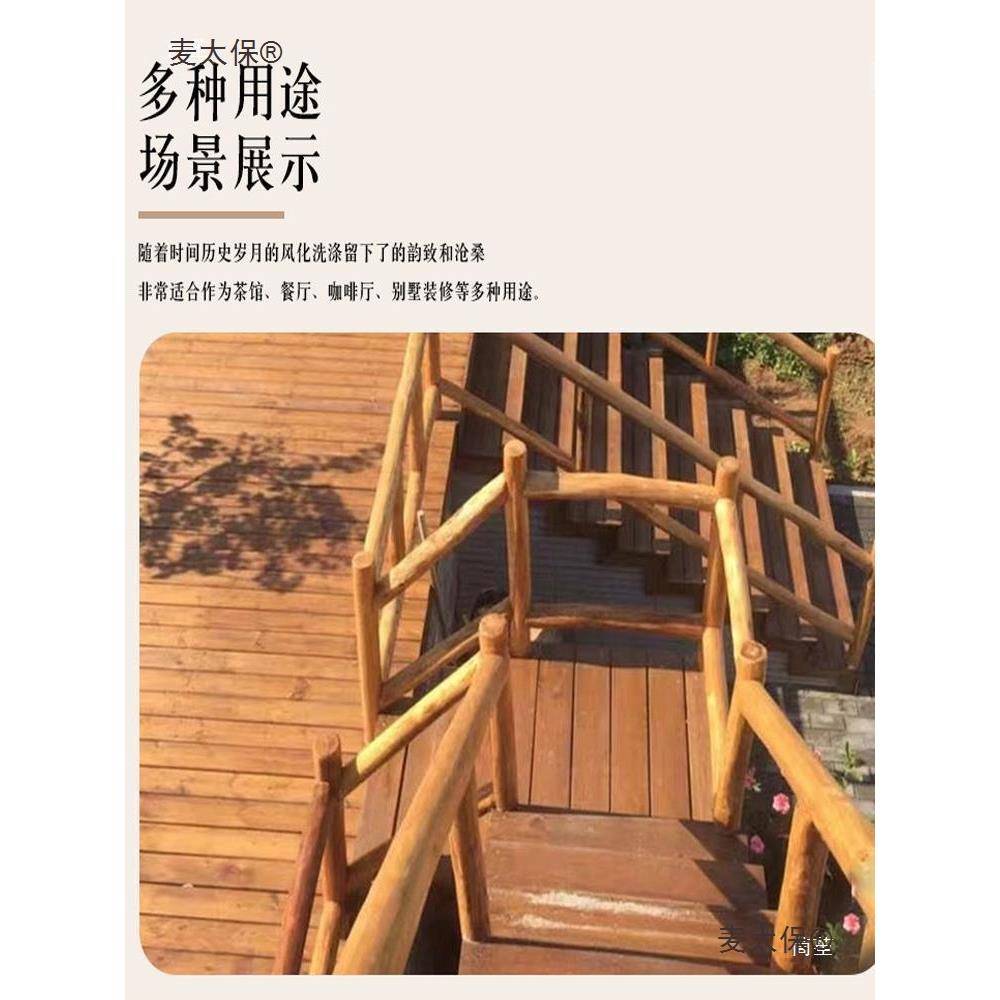老榆木木原木柱柱风子化防腐XGF木实圆民宿隔断屏风立柱老旧木麦