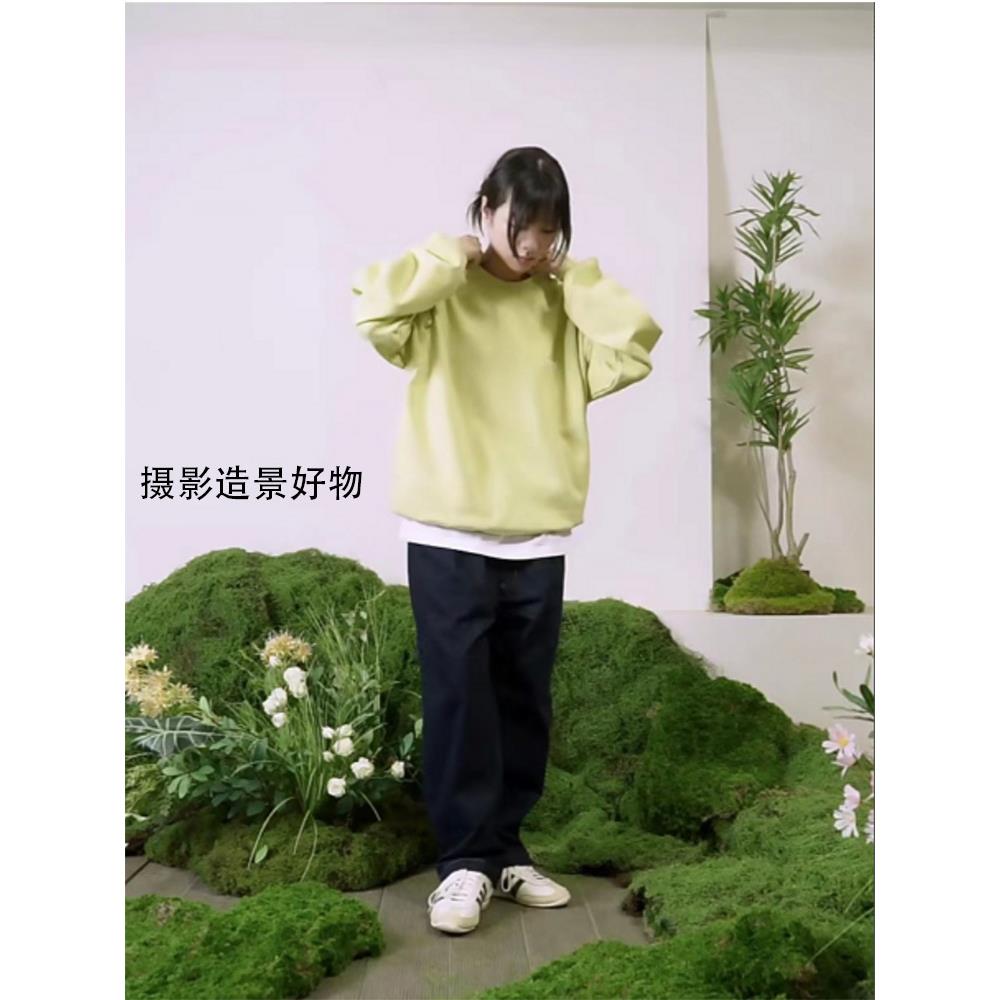 仿真苔高藓草皮景观摄影假青+lTxbnhL坪人工照草相馆店铺苔造景装