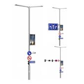 多灯功能l18479e合d综合杆多杆一路红杆绿灯交通指示牌监控一体化