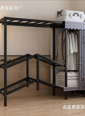 免CZE安装一体式叠折衣柜家用卧室易布衣柜简管钢加粗加固组装挂衣架