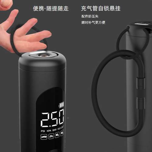 海外仓境无线便携式车A23载气泵小轿车冲气泵小型车汽充跨轮胎打