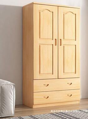约木衣柜实全实木衣柜儿童抽屉家衣橱卧室简松木出用租HTU屋单人
