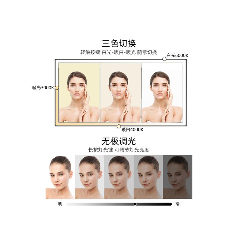 智能镜子带灯防简约现代挂式洗手155间竖款带边框雾ed墙l高端浴室
