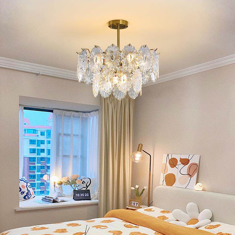 厅吊灯法式轻奢水晶厅主客卧现代约奶油风2简02355年新款餐卧室灯