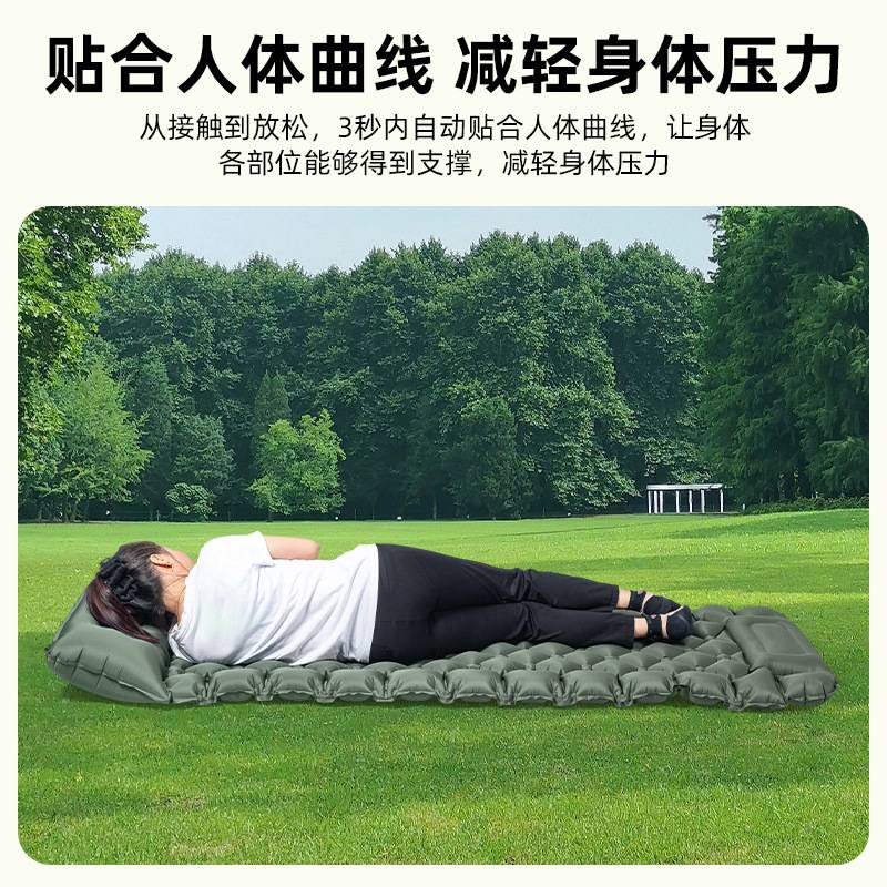 跨境新款加长加宽脚踩按压充气床垫内置充气泵气垫床生产厂家