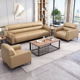 办公商沙发现代茶简约会客接待三人位小户型室办公K2035务猫抓皮