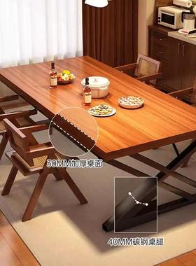 欧式工餐桌家用餐小户型吃饭桌XFB子用酒商吧烧烤店业风桌椅组合