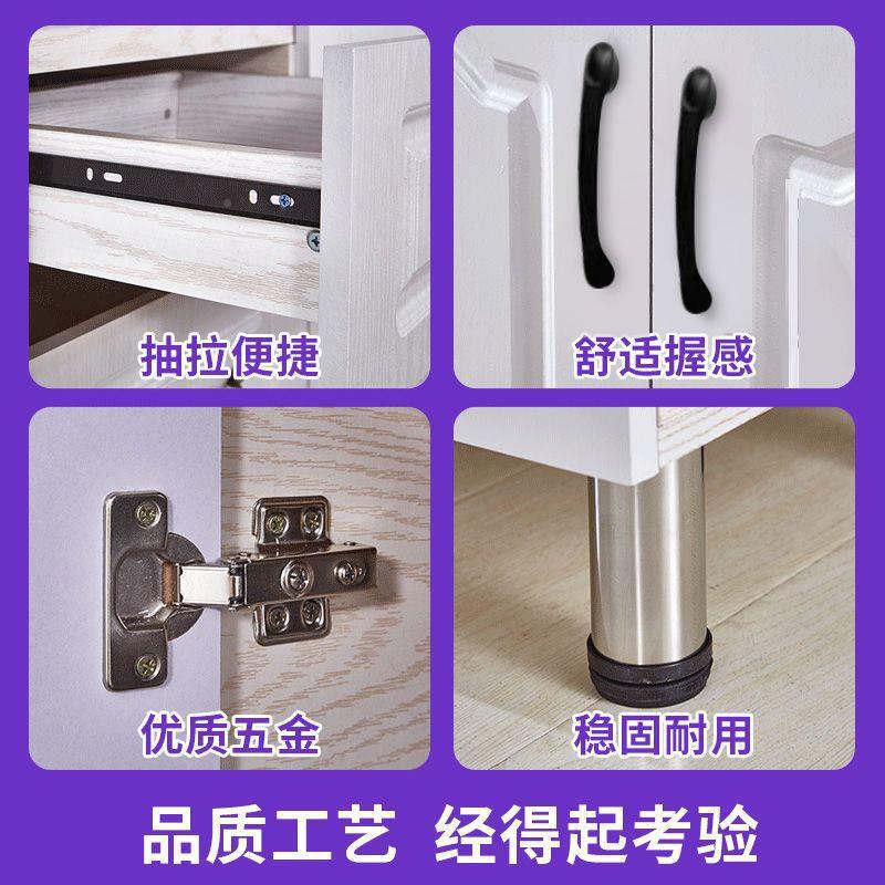 无品牌/厨台简易橱柜租房用水不锈钢房橱柜槽柜厨房灶柜一体组装