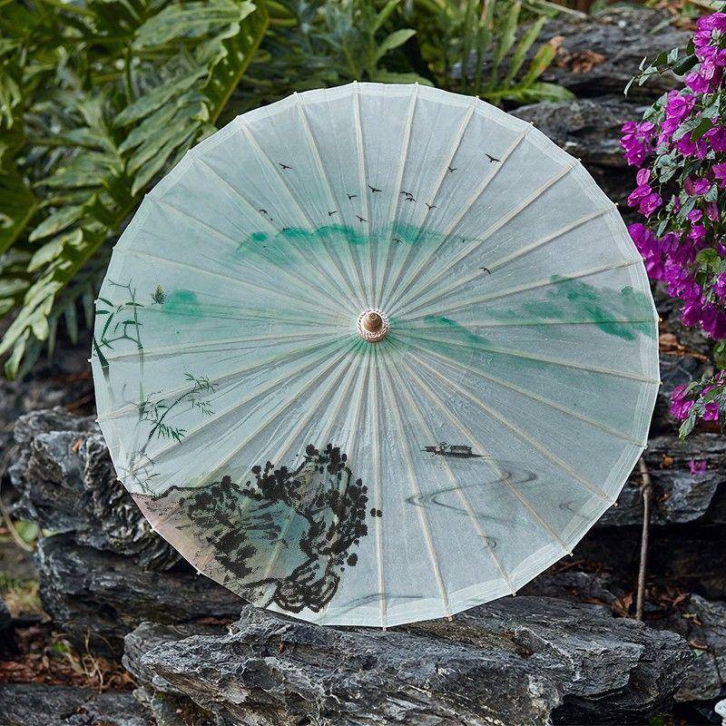油纸伞防雨晒1古典汉服蹈道具装饰古桐防油伞男舞实用风