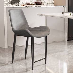 加高轻奢餐椅坐高50CM55CM60厘米岛台椅子靠背高脚凳家用餐厅椅子