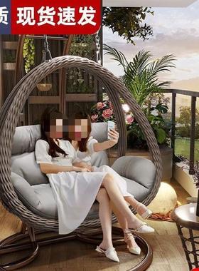 户外吊篮用秋千鸟家巢吊椅藤椅双人庭院摇椅室椅吊内床阳台94021懒人子