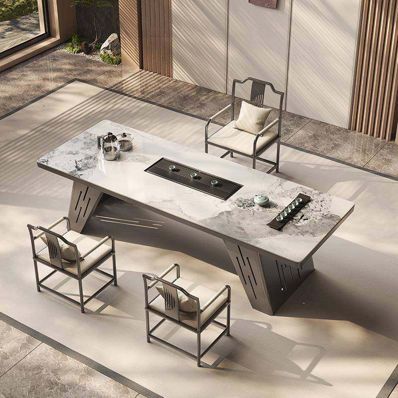 PHP新款岩板入茶桌椅组水壶一体嵌式全自动合茶烧具一