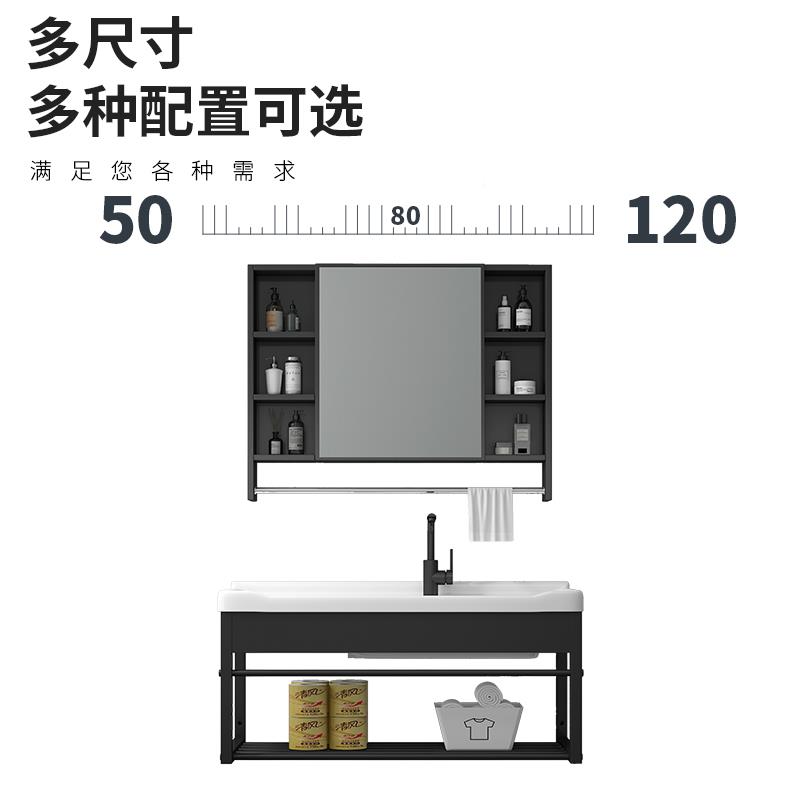 N室5378陶瓷洗衣盆带搓板不锈钢架阳支洗衣池悬挂墙式外台一体洗