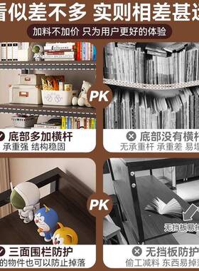 书架落地置架卧靠室墙多层书QVL本纳收架办物公室货架简易书桌旁