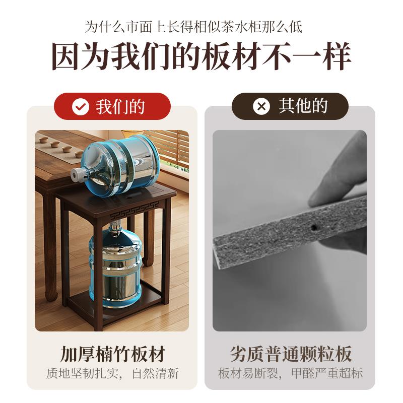 KMM简约茶桌小茶台烧壶一体家用茶茶水柜实木茶车阳台几煮水泡茶