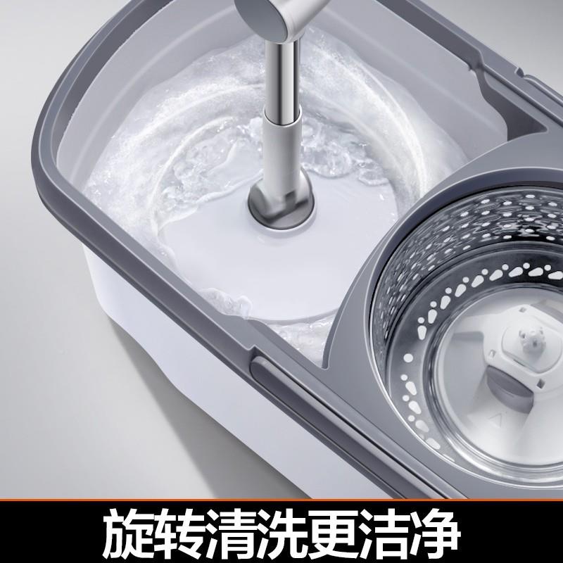 新款免桶通用手洗甩一拖把旋大转拖布家用拖净66懒人墩布卫干拖20