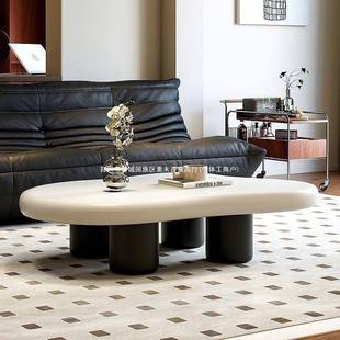新款搭色云朵茶客厅现代简约奶M-548574形油风小户厅型不规几则异客茶几桌
