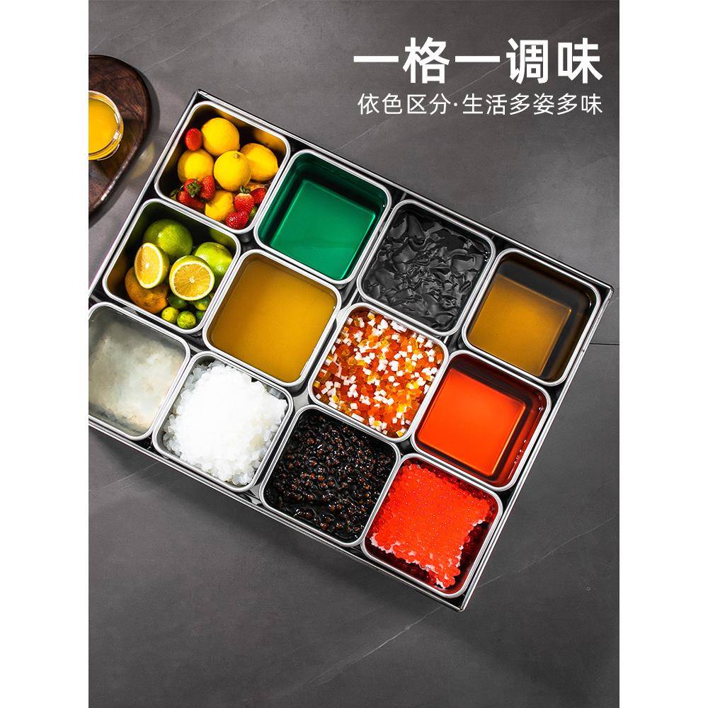 用F969S88T调料盒商不锈钢调罐新组合套装摆摊饭店食堂味酒店厨房