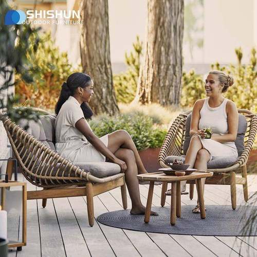 户花外别墅露台沙庭院园沙发椅民宿组酒店样板房发休闲61藤编沙发