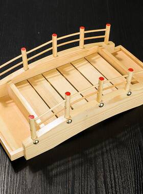 日式寿司船竹船木船竹制拱寿桥餐具盘刺拼盘KBB料理干冰拼龙船身