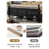 法式 中古色风软床黑感复古美式 实木靠1米8双床家具CQDX人20