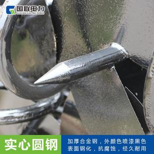 国联地锚固定地锚钻地电直力地1T锚螺旋地器锚桩钢丝绳临时锚厂家