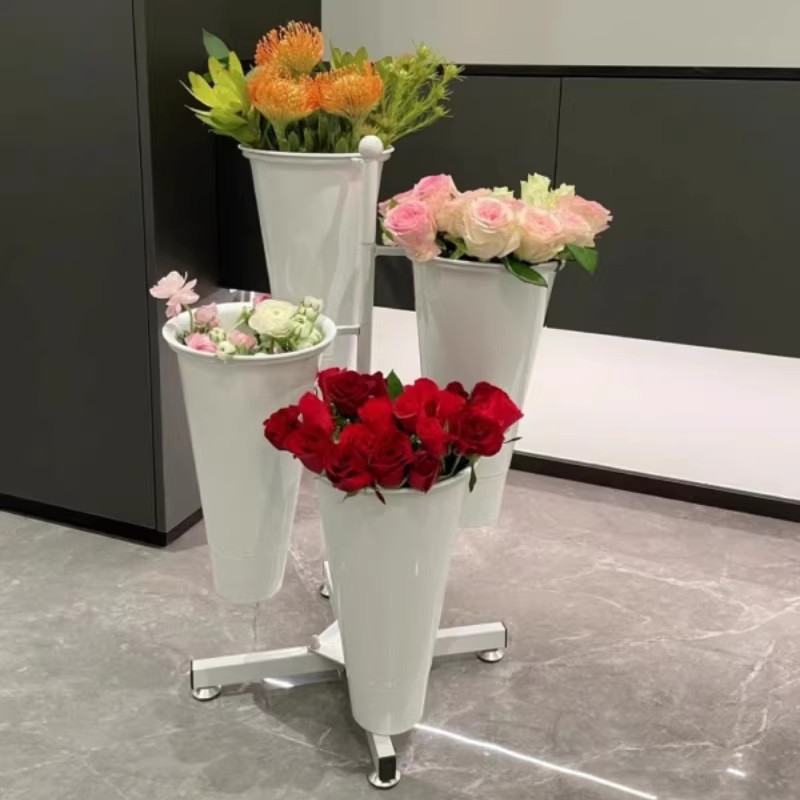 鲜花展示架多层鲜花店花架铁艺花桶架花店婚庆鲜花架花店花架包邮