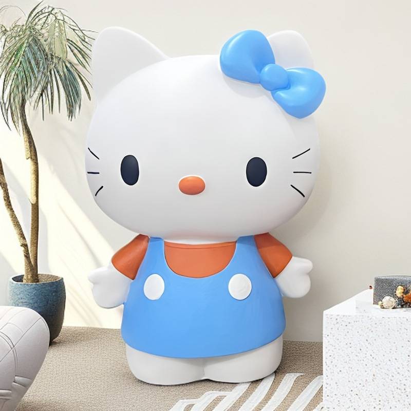 kitty凯特猫防摔搪胶存钱罐可爱卡通超大号储蓄罐儿童成人大容量