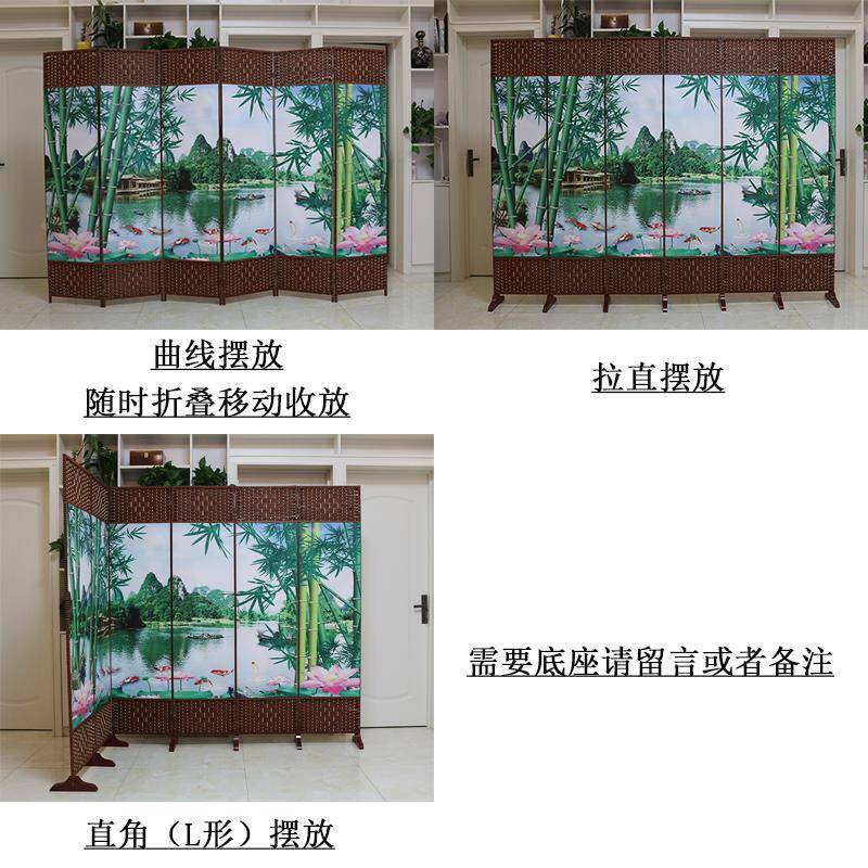 ?屏推风隔断卧挡室简现约代折叠玄关移动小户型F001拉帘客厅遮家