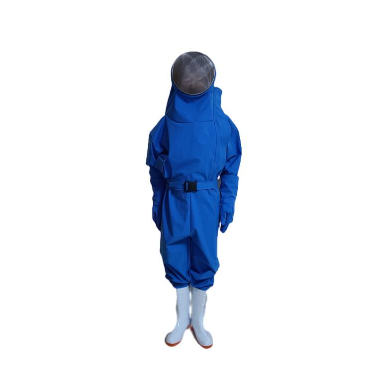 安四州民用防蜂服蓝色带风扇蜜蜂防护服防马蜂新型防蜂服FNB-JJZ-