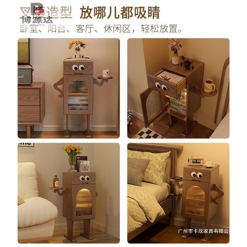 机厅柜器NBO人造型带灯头柜客实木边几电视置物床柜侧边创意床头