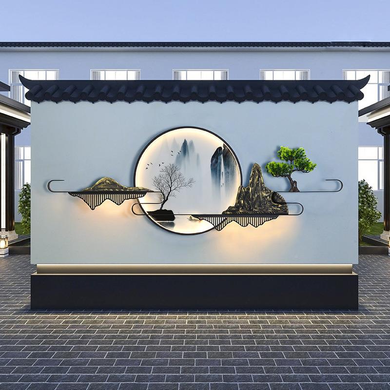 新户外款中山式太阳能新防水壁灯庭院墙面装饰灯围墙736水画景观